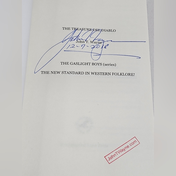 The Treasure Del Diablo, Ol' Slantface, Captain Grimes Signed By John T. Wayne - Picture 13 of 14